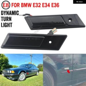 BMW 2個 ダイナミック LED サイド マーカー ライトリピーター信号灯 E32 E34 E36 1990-1996 M3 M5 3 5 7シリーズに