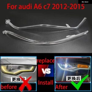 アウディ A6L C7 2013-2015 開口ヘルニア ヘッドライト DRL ガイド デイタイム ランニングライト チューブ LED ライトバー白色光