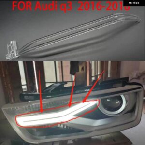 アウディ Q3 2016-2018 DRL ヘッドライト ライトガイドプレート デイタイム ランニングライト チューブ ランニングライト バー