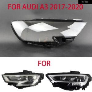 アウディ A3 2016-2020 ヘッドライト ランプシェードクリア ヘッドライト レンズランプ フードランプシェードカバー レンズ光シェル
