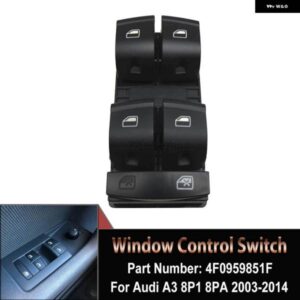 アウディ 1個 4F0959851F A3 8P スポーツバック A6 4F 4G C6 Q7 4L パワーウィンドウ スイッチ マスターコントロールウィンドウレギュレータ OE: 4F0 959