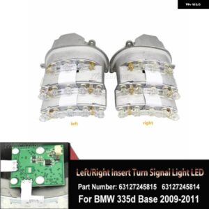 BMW フロント E90 E91 インサート ターン シグナル ライト ウインカー LED LCI 72458137245814 335D ベース 2009-2011