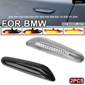 BMW LED サイドマーカー インジケーターランプ流れる ウィンカーライト 1 3 5シリーズ E46 E60 E61 E81 E82 E87 E88 E90 E91 E92 E93 X1 E84