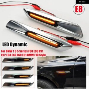 BMW 2X 1 3 5シリーズ F10 F30 E90 E91 E92 E93 E46 E60 E61 ダイナミック シーケンシャル アンバー 12V LED サイドマーカー ライト ウィンカーランプ