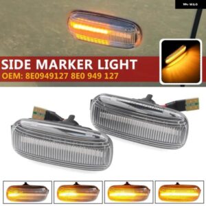 アウディ 2個 LED ダイナミック サイドマーカー ウィンカーライト シーケンシャル ウインカーランプ A3 8P A4 B6 B7 A8 A6 S6 C5 C6 4F フェイスリフト前