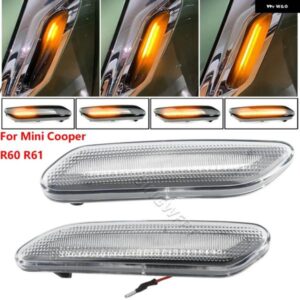 BMW MINI COOPER R60 R61 COUNTRYMAN PACEMAN ダイナミック スクロール 点滅 LED サイド マーカー インジケーター ランプ ターン シグナル フェンダー