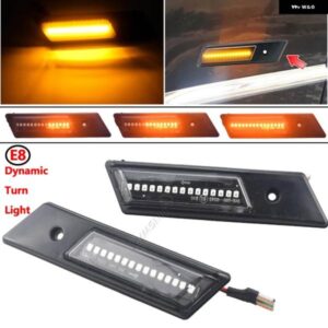 BMW 点滅 シーケンシャル ダイナミック ウィンカー サイドマーカー ランプ E32 E34 E36 LED ライト 1990-1996 M3 M5 3 5 7シリーズ