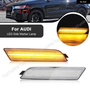 アウディ 1ペア LED サイドマーカー ライトフロントバンパー ランプ Q3 2015-21 OEM #:8U0945071