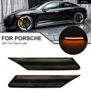 ポルシェ 2X タイカン 4S セダン 2020-UP アンバー バンパー フェンダー LED サイド マーカー ライト ターン シグナル インジケ