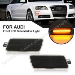 アウディ A6 C6 38657 フロント LED サイドマーカー ライト スモーク/クリアランプ OEM ナンバー: 4F0945071 4F0945072 2個