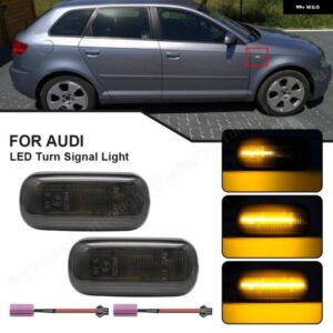 アウディ ダイナミック LED サイド マーカー ライト A3 S3 8P 2003-2008 A4 S4 RS4 B7 2004-2008 A6 S6 RS6 C5 C6 ウィンカーランプ OEM:8E0949127