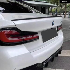 BMW 5シリーズ G30 F90 M5 2016-2023 M5 スタイルリア トランク ルーフリップ スポイラー ウィング リアブーツリップキャップ スポイラー スプリッター外装
