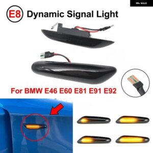 BMW 2個 LED ダイナミック ウィンカー サイドマーカー ライト シーケンシャル 点滅車 E46 E60 E61 E81 E87 E82 E88 E90 E91 スティング