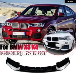 BMW X3 F25 X4 F26 M スポーツ フロント バンパー リップ スポイラー スプリッター ディフューザー M40I XDRIVE 20I 28I 30I 35I 20D 30D 35D 2014-2017