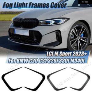 BMW G20 G21 320I 330I M340I LCI M スポーツ 2023+ フロントバンパー エアベント トリムインテークフレームグリルスプリッター スポイラー カナードリップ