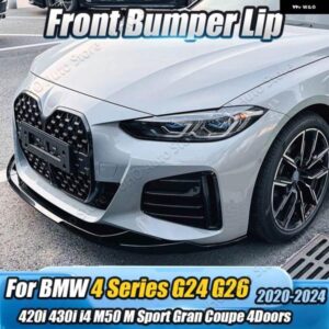 BMW フロントバンパー スプリッター リップ ディフューザー G22 G23 M440I 2020-2024 4シリーズ G24 G26 420I 430I I4 M50 M スポーツ グラン クーペ 4ドア
