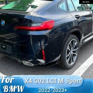 BMW X4 G02 LCI M スポーツ 2018-2023 リアバンパー リップ スポイラー スプリッターカナードディフューザーガード ABS
