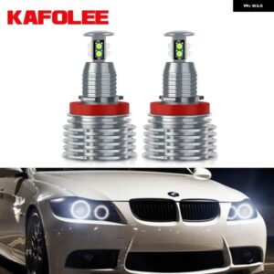 BMW 2XPCS ハローリングライト H8 エンジェルアイ LED マーカー 白赤青黄色 80ワット E92 E90 X5 E71 X6 E82 M3 E60 E70