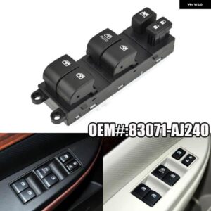 スバル アウトバック 2013-2015 フロント左マスター パワーウィンドウ リフター コントロールスイッチ ボタン 83071-AJ240