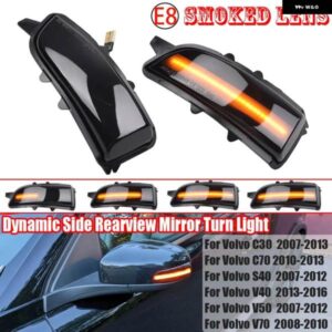ボルボ LED ダイナミック ウィンカーライト サイドミラー シーケンシャルランプウインカーインジケーター C30 C70 S40 S60 V40 V50 V70 2008-2010