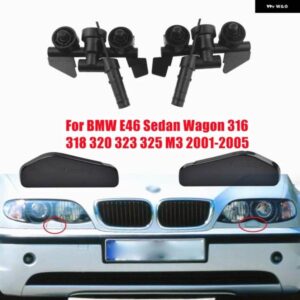 BMW フロント ヘッドライト ウォッシャーカバー ヘッドランプ スプレーノズルジェットキャップ E46 セダンワゴン 316 318 320 323 325 M3 2001 2002