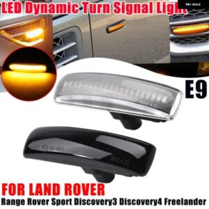 ランドローバー 2個 LED ダイナミックシーケンシャル ウィンカーライト サイドマーカー ランプ レンジローバースポーツディスカバリー 3 4 フリーランダー 2