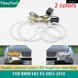BMW 超高輝度優SMD スイッチバック LED エンジェルアイリング DRL キット E83 X3 2003-2010 アクセサリー
