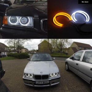 BMW スイッチバック LED エンジェルアイデュアルカラー 3シリーズ E30 E36 M3 333I 325I 323I 316I 318I 325TD 1982-2000