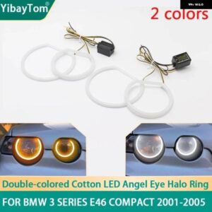 BMW 優れた人気 SMD スイッチバック LED エンジェルアイリング DRL キット 3シリーズ E46 コンパクト 2001-2005 アクセサリー