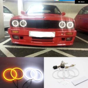 BMW 3 年 LED エンジェル アイズ キット コットン ホワイト リング 3シリーズ E30 E36 M3 333I 325I 323I 316 1982-2000