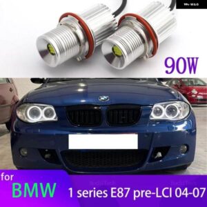 BMW 1シリーズ E87 116I 116D 118I 118D 120I 120D 130I PRE-LCI 04-07 90ワット LED 車エンジェルアイマーカー ヘッドライト 電球ランプ