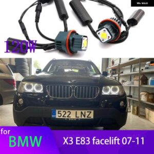 BMW 120ワット エンジェルアイリングマーカー サイドライト LED 電球オートランプ E83 X3 フェイスリフト 2007/11/01