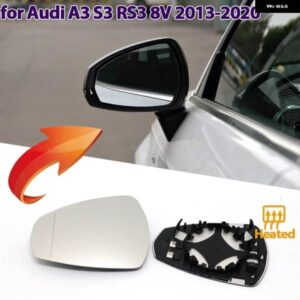 アウディ 加熱サイドミラー ガラス レンズ ドアウイングリアビューミラー ガラス A3 S3 RS3 RS A S 3 2013-2020 8V0857535D 8V0857536D