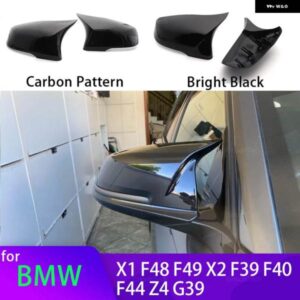 BMW カーボンルックブラックバックミラー カバー F44 F40 G29 2020+ F48 F49 F52 2019-2020 X2 F39 TOYOTA SUPRA 2019-2020