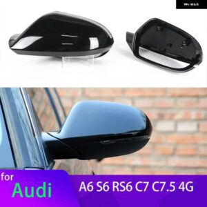 アウディ カーボンバックミラー キャップウイングサイドミラー カバー A6 S6 RS6 C7 C7.5 2011-2018 交換用