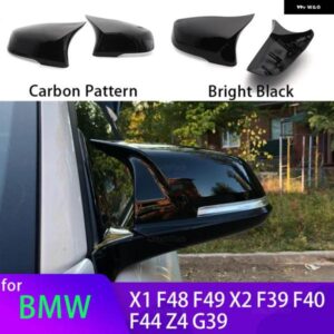 BMW カーボンブラックバックミラー サイドミラー カバー キャップ X1 F48 X2 F39 F40 F53 F44 Z4 G39 トヨタ スープラサイドミラー シェル