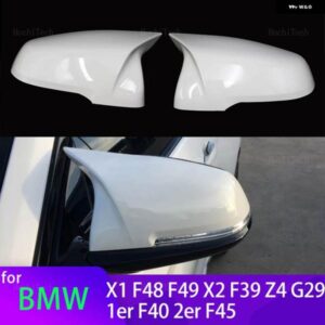 BMW カーボン ホワイト サイド ウイング バックミラー カバー キャップ F44 F40 G29 X1 F48 F49 2019-2023 X2 F39 トヨタ スープラ 2019-2023