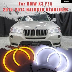 BMW LED SMD スイッチバック エンジェルアイリング DRL キット X3 F25 2010-14 ハロゲン ヘッドライト