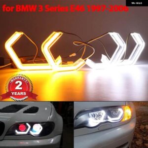 BMW M4 LED エンジェルアイキット リング ヘッドライト ランプ 3シリーズ E46 316I 318I 320I 323I 325I 328 1997-2006 ウインカー
