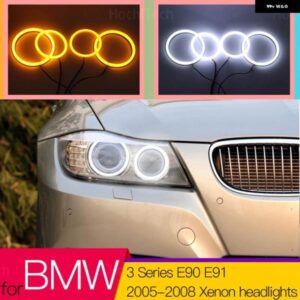 BMW スイッチバック LED エンジェルアイデュアルカラー 3シリーズ E90 E91 2005 2006 2007 2008 キセノン ヘッドライト