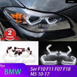 BMW M4 象徴 LED クリスタルエンジェルアイキット 5シリーズ F10 F11 F07 F18 520I 523I 528I 530I 535I 550I M5 518D 520D 2010-2017