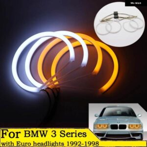 BMW SMD スイッチバック LED エンジェルアイリングキット E36 3シリーズ ユーロ ヘッドライト 1992-1998