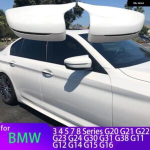 BMW ホワイトサイドミラー カバー キャップカーボン 3 4 5 7 8シリーズ G11 G12 G14 G15 G16 G22 G23 G24 G30 G31 G38 G20 G28