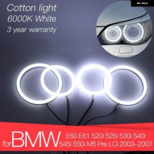 BMW LED エンジェルアイキット コットンホワイトリング E60 E61 520I 525I 530I 540I 545I 550I M5 PRE LCI 2003-2007