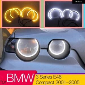 BMW スイッチバック コットン ライト LED エンジェル アイ デュアル カラー 3シリーズ E46 コンパクト 2001/05/01