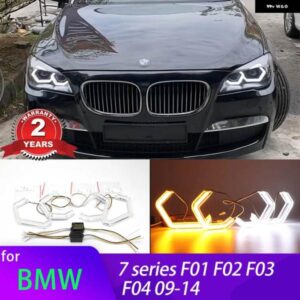 BMW ホワイトイエロー M4 LED エンジェルアイズ リングランプウィンカー ランニングライト 7シリーズ F01 F02 F03 F04 730I 745I 09-14