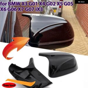 BMW カーボンパターンブラックバックミラー カバー X3 G01 X4 G02 X5 G05 X7 G07 X6 G06 2018-2023 サイドウイングオーバーレイ