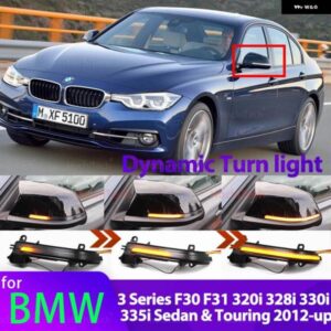 BMW ダイナミック スクロール ブラック LED ターン シグナル ライト ミラー インジケーター ウインカー ライト 3シリーズ F30 F31 320I 328I 330I 335I