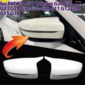 BMW 白サイド ドア バックミラー サイドミラー カバー キャップ パーツ スタイリング G11 G12 G14 G15 G16 G22 G23 G24 G30 G31 G38 G20 G28