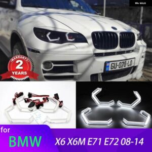 BMW M4 象徴ホワイトデイタイムライト LED クリスタルエンジェルアイキット X6 X 6 M X6M E71 E72 2008-2014